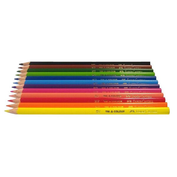 Faber-Castell Triangular Coloured Pencils 12 Pack
