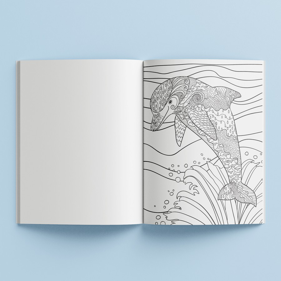 Mindwaves Calming Colouring Aquatic
