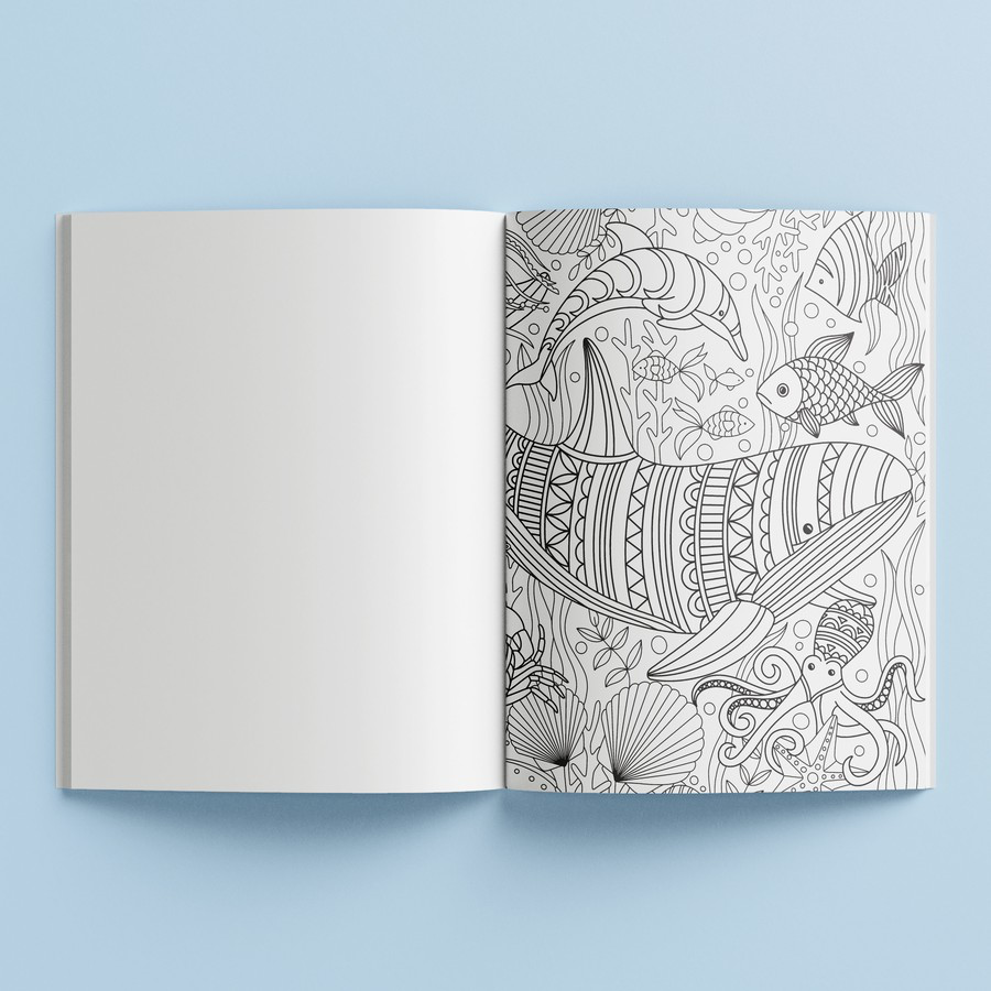 Mindwaves Calming Colouring Aquatic