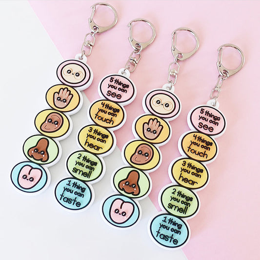Senses Grounding Techniques Keychain