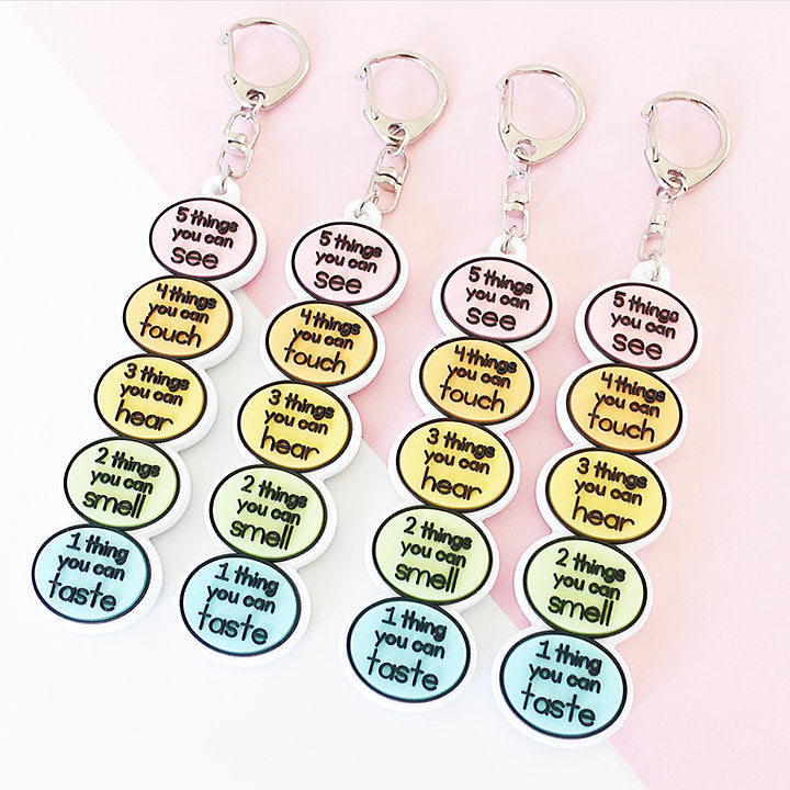 Senses Grounding Techniques Keychain