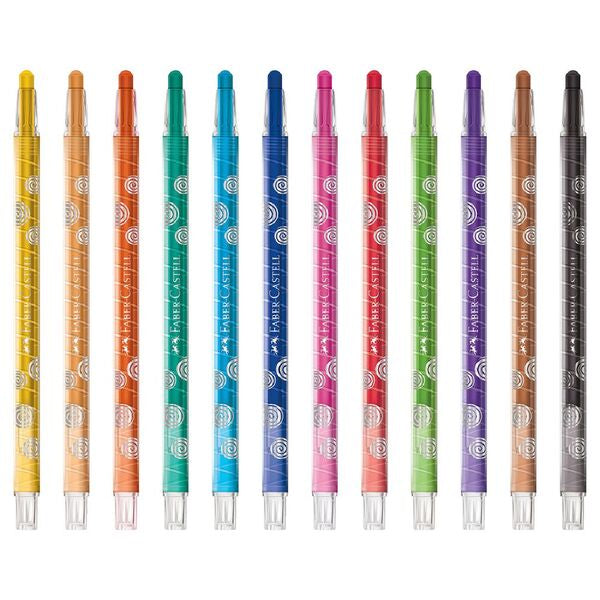 Faber-Castell Jumbo Twistable Crayons 12 Pack Assorted